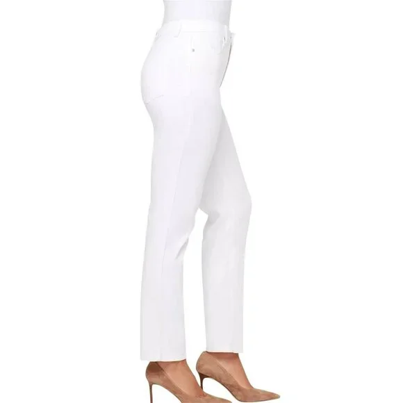 Gloria Vanderbilt Amanda White Denim Five Pocket Jeans Pants Women's SZ 8 - Picture 3 of 6